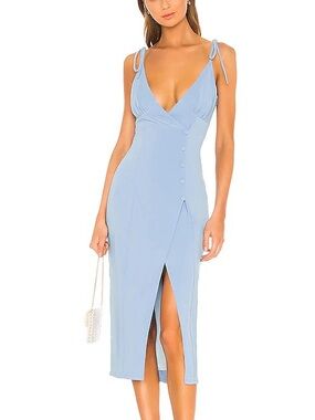 revolve blue midi dress Baby Blue Midi Dresses